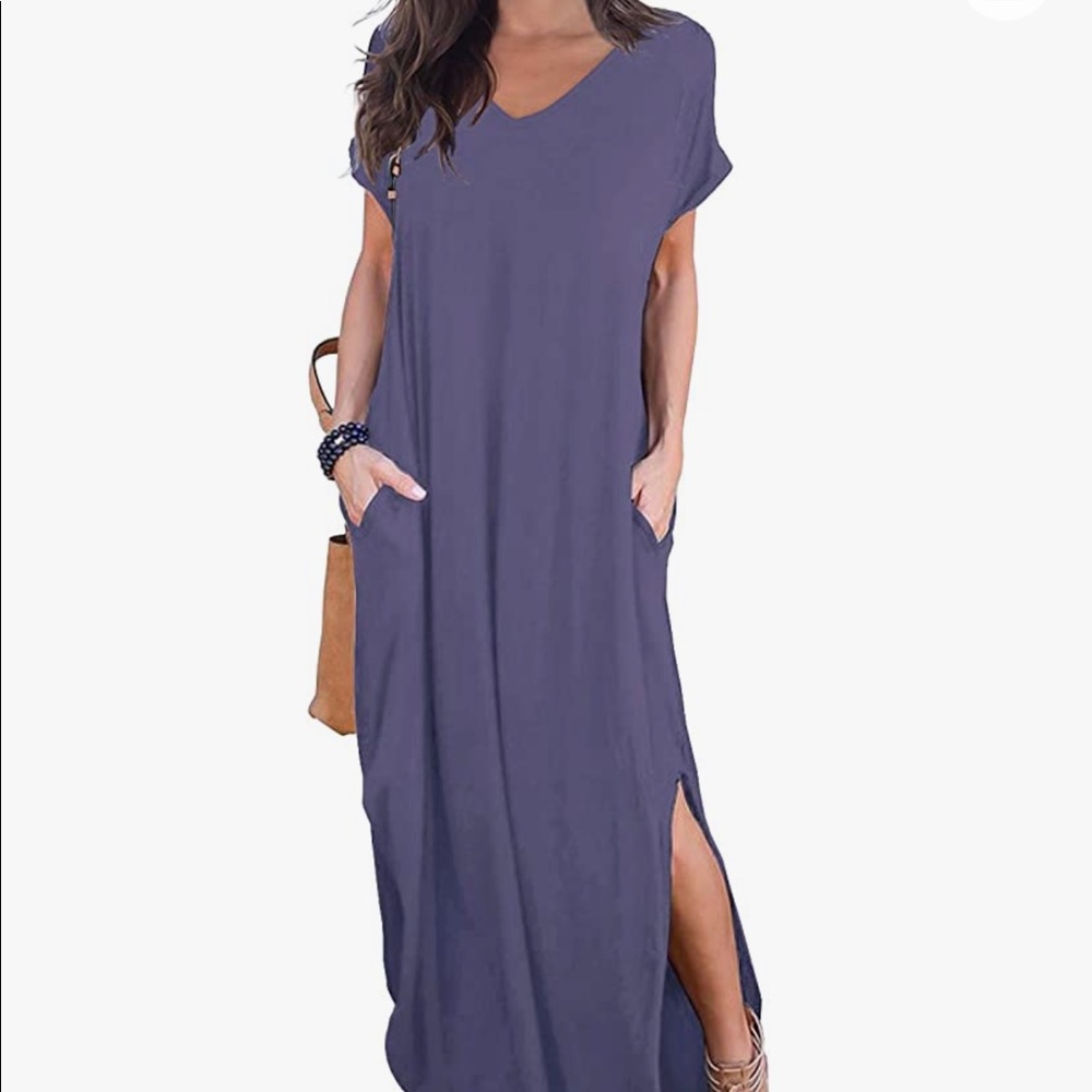 Gorgeous purple maxi dress with slits